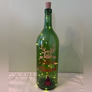 Decorated Bottle - Christmas Moose
